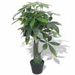 Artificial Fortune Money Tree Plant with Pot 33.5" Green